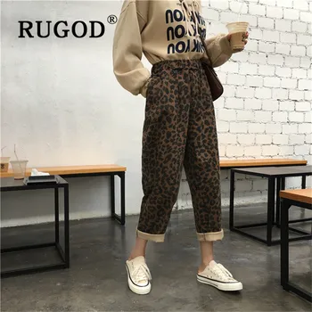 Casual Pantaloni Femei Leopard de Imprimare glezna-lungime pantaloni elatsic talie Joggeri Femei pantaloni pantaloni streetwear