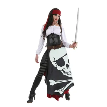 Noutatea craniu pirat costume fo femei halloween cosplay haine de carnaval petrecere mascarada dress up