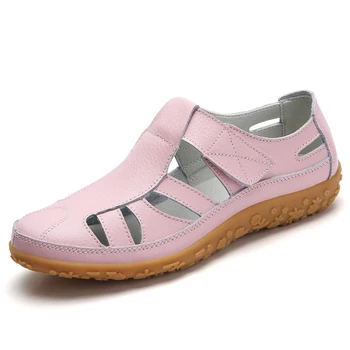 2020 Femei Sandale Gladiator Pantofi Din Piele Gol Plat Sandale Casual Ladies Fund Moale Pantofi De Vara Pentru Femei Beach Sandal