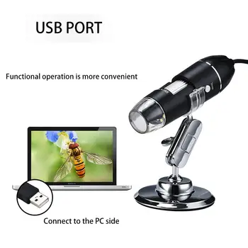 Digital portabil 1600X USB Microscop Electronic Portabil Lupa Senzor de aparat Foto Acceptă pentru WIN10/8/7/XP MAC Sistem