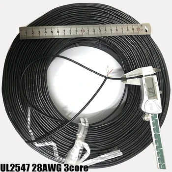 UL2547 multi-core fire ecranate 3 core 28AWG electronice firul gri/negru, semnal audio electronice cablu de conexiune 5m 10m