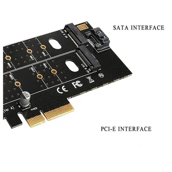 Dual M. 2 Pcie Adaptor PCI-E la M2 M. 2 M pentru B Cheie SATA 3.0 Riser Card de Expansiune NVMe SSD de unitati solid state Adaptoare Suport pentru Windows XP/7/8/10
