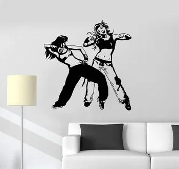 Perete de vinil aplicatiile sexy cuplu dansatoare de dans hip hop teen camera autocolant street dance autocolant perete decorare dormitor teen TW19