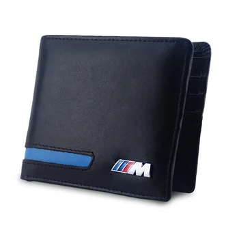 Piele naturala M Logo Wallet pentru BMW M Performance X5 F15 E90 F30 M E36 E46 E60 F10 F30 E39 E91 E92 E64 E65 X3 Accesorii