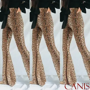 Doamnelor Talie Mare Leopard de Imprimare Vrac rachete de Semnalizare Pantaloni Femei Animale Slim Moda Pantaloni Casual, Streetwear Plus Dimensiune S-2XL