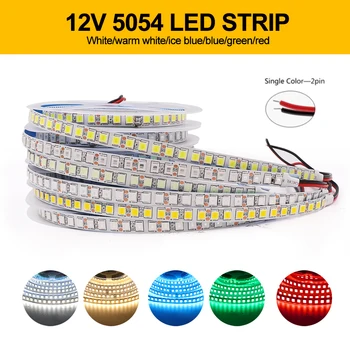 Super Bright LED Strip Lumină 12V 5M Waterproof SMD 5054 120Leds/m 9 Culori Flexibile cu LED-uri Panglică Pixel Banda pentru Decor Acasă