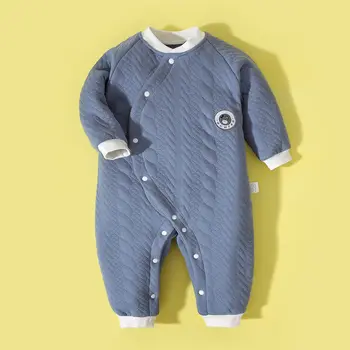 Salopeta Pijama Copil Haine De Toamna Si De Iarna Nou-Născuți Haine Pentru Copii Îngroșa Print Romper Baby Boy Cald Copil Fata De Lână Moale