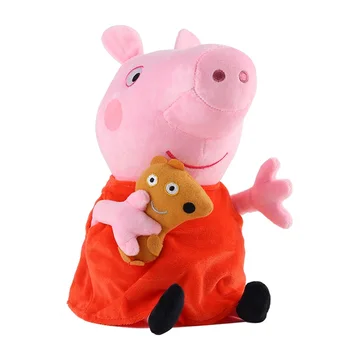 Peppa Pig 19cm jucărie de pluș de familie George Mama Tata partid jucărie de pluș papusa Kawaii copii cadou de ziua de nastere cadou de Crăciun
