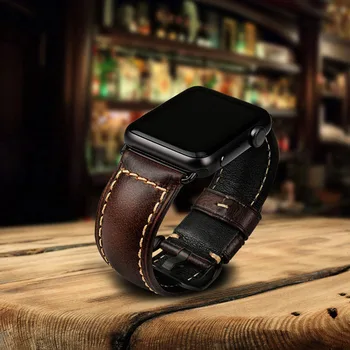 Piele naturala bucla curea pentru apple watch band 44mm 40mm 42mm 38mm watchband pentru iwatch 6/5/4/3/2/1 ceas brățară accesorii