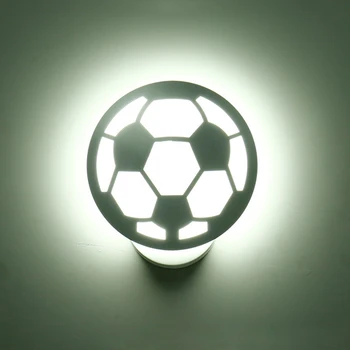 Modern acrilic alb de fotbal lampă de perete LED-uri creative art deco pictat de fotbal lumina de perete pentru dormitor, sufragerie, coridor, culoar