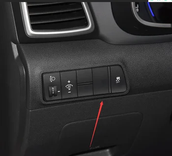 Pentru Hyundai Tucson 2019 2020 Fibra De Carbon Cap De Ceață Se Aprinde Butonul De Acoperire Autocolant Faruri Buton Cadru Trim Accesoriile