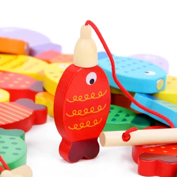 Copii Jucarii Din Lemn Joc De Pescuit Magnetic Jucării Digitale Alfabet De Culoare Cunoaștere Devreme Jucării Educative Pentru Copii De Fata Jucarii