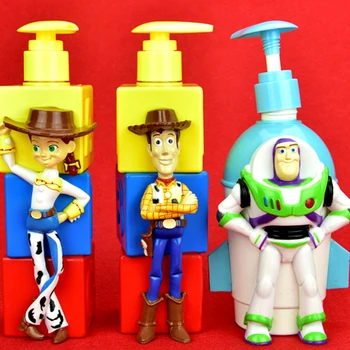 Toy Story Woody, Buzz Lightyear Jessie Creative Desene animate sticla de Sampon ABS figurina de Colectie, Model Toy BOX 350ML