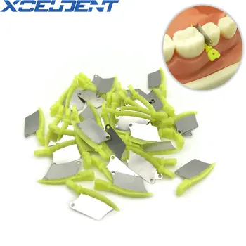 40pcs Dentare Prim Dinți Interproximal Pană de Plastic Cuțit cu Protecție Dentară Oțel Matrice Stomatologie Instrumente