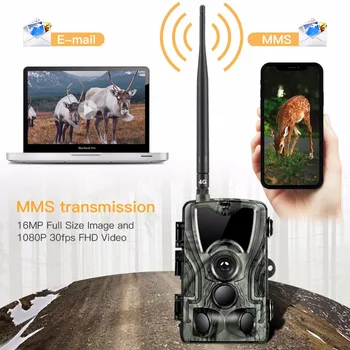 PROKER 4G MMS/SMS/SMTP/FTP traseu de Vânătoare camera de 16MP 64GB noapte camera 0.3 s Declanșa sălbatice camera foto capcane pentru animale HC801LTE