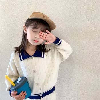 Toamna New Sosire coreeană stil de îmbrăcăminte seturi 2 piese de moda pulover haina cu pantaloni lungi pentru copii fete si baieti