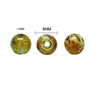 8mm Multicolor Margele de Sticla Rotunde Liber Distanțier Margele Pentru Bijuterii Brățară Face DIY Farmec Gheață Cristal Șirag de mărgele de Accesorii lucrate Manual