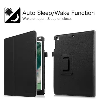 Smart case Pentru iPad 9.7 2017 2018 5-a a 6-a Generație de Somn / Wake Auto Acoperi Caz Pentru iPad 5 / 6 / Aer 1 Aer 2 Piele Pu Funda
