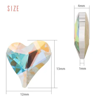 Noi AAAA calitate pointback lipici pe pietre 20buc K9 sticlă crysyal forma de Inima cu pietricele Rosii diy Accesorii de îmbrăcăminte