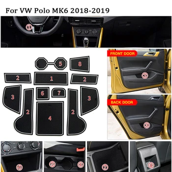 1Set Pentru Volkswagen Polo anii 2011-2016 VW Polo 6R GTI Plus 2018 2019 Accesorii Cauciuc Auto Anti-Alunecare Mat Usa de Interior Pad/Cupa Mat