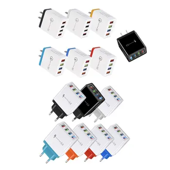 4 Port USB Colorat Încărcător de Călătorie de Încărcare Cap de Inducție Incarcator USB Rapid Încărcător de Telefon Mobil Adaptor Telefon