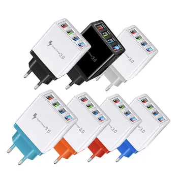 4 Port USB Colorat Încărcător de Călătorie de Încărcare Cap de Inducție Incarcator USB Rapid Încărcător de Telefon Mobil Adaptor Telefon