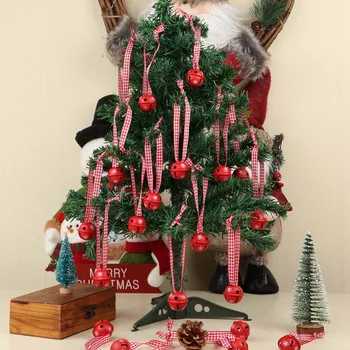 OurWarm 20buc DIY Meșteșug de Metal Roșu Fulg de nea Jingle Bell Pom de Crăciun Agățat Ornament de Crăciun Clopote Noel Decor