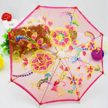 Papusa Accesorii Handmade Umbrela Pentru 1/3 American Girl Doll House Decor Transparent Tifon Umbrela pentru 1/4 1/6 Papusa