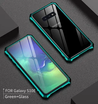 Pentru Samsung S 10 S10 Caz S10Plus Bara de Metal Cadru din Aluminiu Acoperă cu Sticlă Capacul din Spate Caz pentru Samsung Galaxy S10 Plus S10+