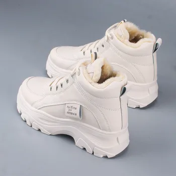 2020 Toamna Iarna Crește Glezna Pantofi Femei Plus Catifea Cizme De Zapada Cald Cap Rotund Casual, Cizme Pentru Femei M1-64