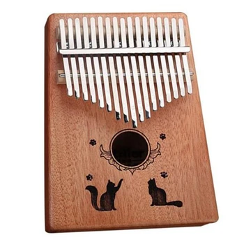 17-Cheie Degetul mare de Pian pentru Copii Kalimba din Africa de Buzunar din Lemn Instrument Muzical harmonica
