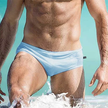 Omul de înot Sexy înot trunchiuri de Moda de primăvară fierbinte costum de baie Beach surf trunchiuri de înot Transparent gay lenjerie