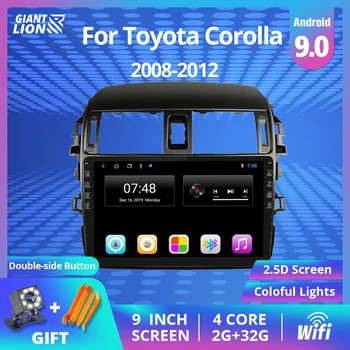 2DIN Android 9.0 Capul Unitate Radio Auto Multimedia Player Video de Navigare GPS Pentru Toyota Corolla 10 E140 E150 2006-2013 DVD Player