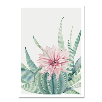 Plante Suculente Nordic Poster Frunze De Flori De Cactus Wall Art Print Postere Si Printuri Panza Pictura Pe Perete Poze Decor Acasă