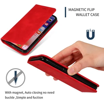 Magnetic Book Cover Flip case pentru iPhone 11 Pro MAX Xr Xs Max X 8 8plus 7 6 6s Plus 11 se 2020 din Piele Carte de Titularul Portofel Stand