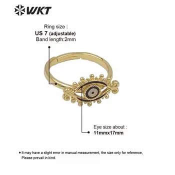 WT-MR016 en-Gros de femei de moda de aur galvanizare deochi inel fermecator inel de aur lady petrecere de noapte inele