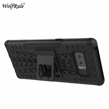 Pentru Cazul Samsung Galaxy Note 8 Capac rezistent la Șocuri Silicon + Plastic WolfRule Caz Pentru Samsung Galaxy Nota 8 Cazul SM-N950F Fundas