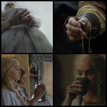 Argint 925 Daenerys Targaryen Inel Perle Inel De Cosplay Prop Bijuterii