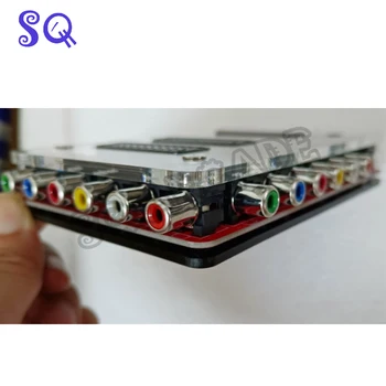 Caz acrilic Mini Distribuitor SCART Video Converter RGBS/SCART 1 În 2RGBs/SCART 4 Auto EUR Separator de conversie de bord Dispozitiv