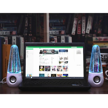 Portabil cu LED-uri impermeabil cu Apă Ușoară Muzică de Dans Fântână de Lumină Difuzor Pentru PC Telefon MP3 player Birou Difuzor Stereo