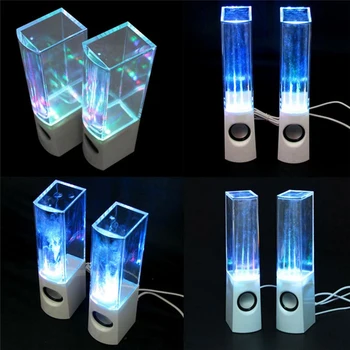 Portabil cu LED-uri impermeabil cu Apă Ușoară Muzică de Dans Fântână de Lumină Difuzor Pentru PC Telefon MP3 player Birou Difuzor Stereo