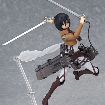 25cm Atac pe Titan Mikasa Ackerman Figura de Acțiune Anime Petit Chara Teren Mikasa Ackerman PVC Modelul de Colectare Papusa Jucării