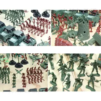 Kuulee 307pcs/lot Militare din Plastic Soldat Model de Jucărie Armata de Oameni Cifre Accesorii Kit Decor Play Set