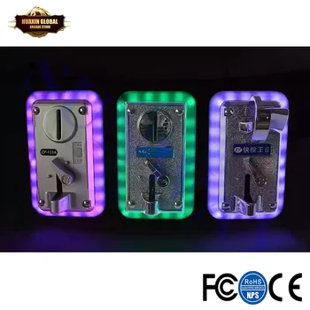 1 BUC Universal plin de culoare LED Flash Fata Decorative de Tip Monedă Selector/ Ilumina Cadru Acceptoare de Monede pentru Vending Mașină Arcade