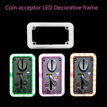 1 BUC Universal plin de culoare LED Flash Fata Decorative de Tip Monedă Selector/ Ilumina Cadru Acceptoare de Monede pentru Vending Mașină Arcade