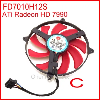 Transport gratuit NTK FD7010H12S 90mm DC fără PERII VENTILATOR 12V 0.35 O placă Grafică Ventilatorului de Răcire ATi Radeon HD 7990