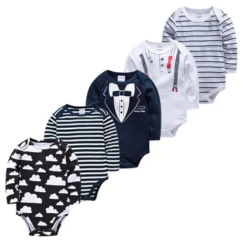 Pentru Tripleți Fată Nou-Născuți Haine ropa de bebes Tricotate de Bumbac Complet Maneca baietel Haine Set 3PCS 5PCS Pijamas bebe