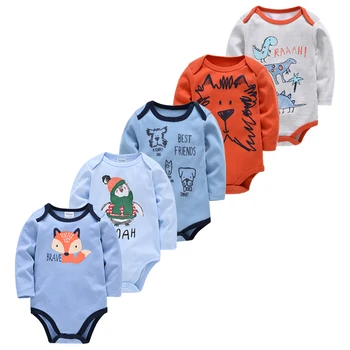 Pentru Tripleți Fată Nou-Născuți Haine ropa de bebes Tricotate de Bumbac Complet Maneca baietel Haine Set 3PCS 5PCS Pijamas bebe