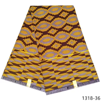 În 2020, cele mai Recente african wax kente țesături 6 yarzi ankara african wax printuri en-gros de poliester ghana ceara material pentru rochie 1318