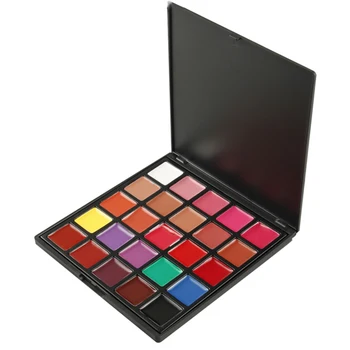 25 De Culori Paleta De Rujuri Rezistent La Apă De Lungă Durată Pigment Stil De Moda Negru Violet Buze Machiaj Paleta De Instrumente Cosmetice